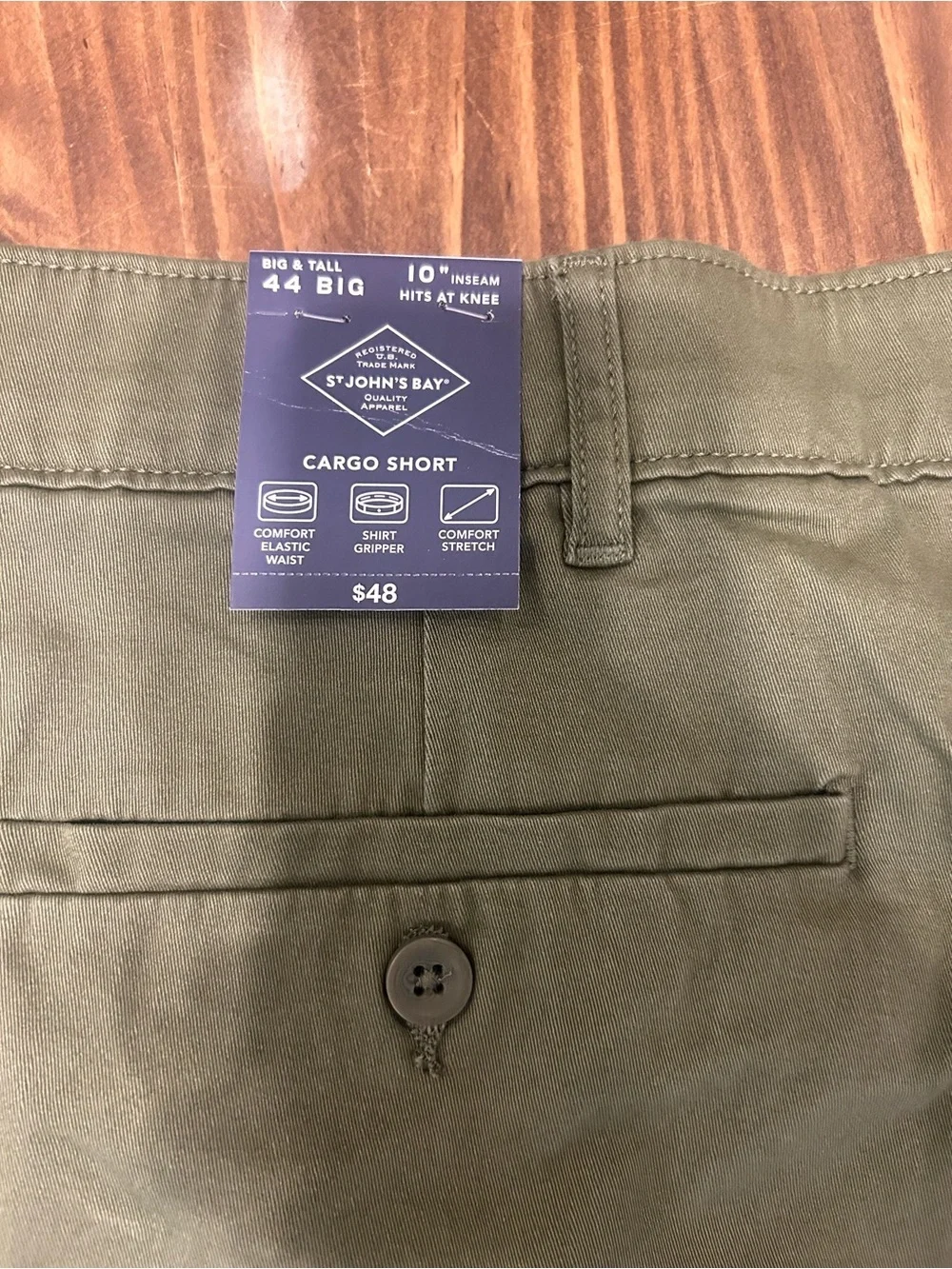 St. John's Bay Olive Green Cargo Shorts